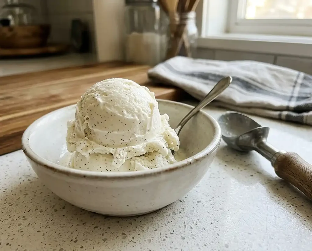 No-Churn Vanilla Bean Ice Cream