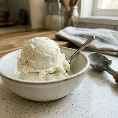 No-Churn Vanilla Bean Ice Cream