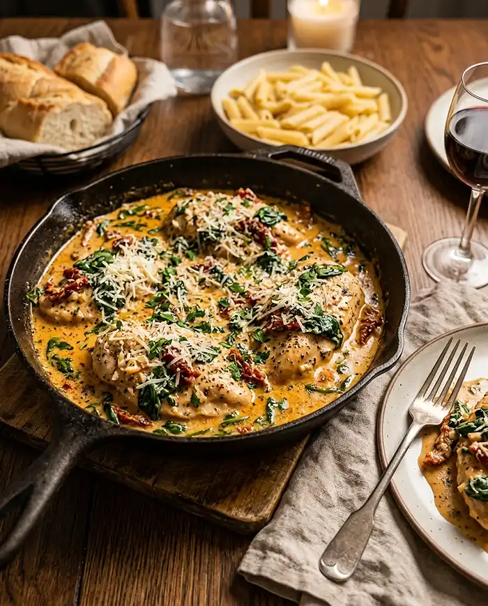 One-Pan Creamy Tuscan Chicken Recipe