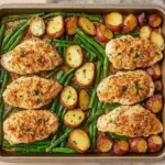 Parmesan Crusted Chicken Sheet Pan Dinner