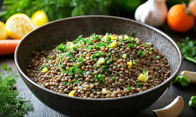 Mediterranean lentil salad 4 Preparing Mediterranean Lentil Salad