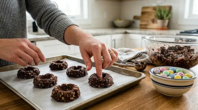 Easter Egg Nest Cookies (No-Bake Treat) 4 Preparing the Easter Egg Nest Cookies (No-Bake Treat)