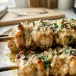 Ranch Garlic Parmesan Chicken Skewers