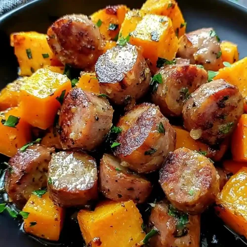 Sausage and Sweet Potatoes with Honey Garlic Sauce 2 Sausage and Sweet Potatoes with Honey Garlic