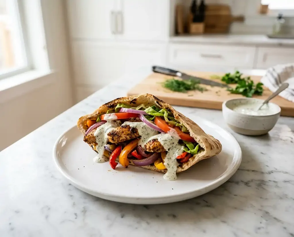 Sheet Pan Chicken Pitas with Herby Ranch
