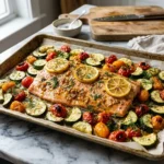 Sheet Pan Honey Garlic Salmon with Vegetables