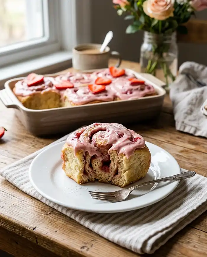 Strawberry Cinnamon Rolls 3 Strawberry Cinnamon Rolls Recipe