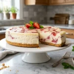 Strawberry Swirl Cheesecake