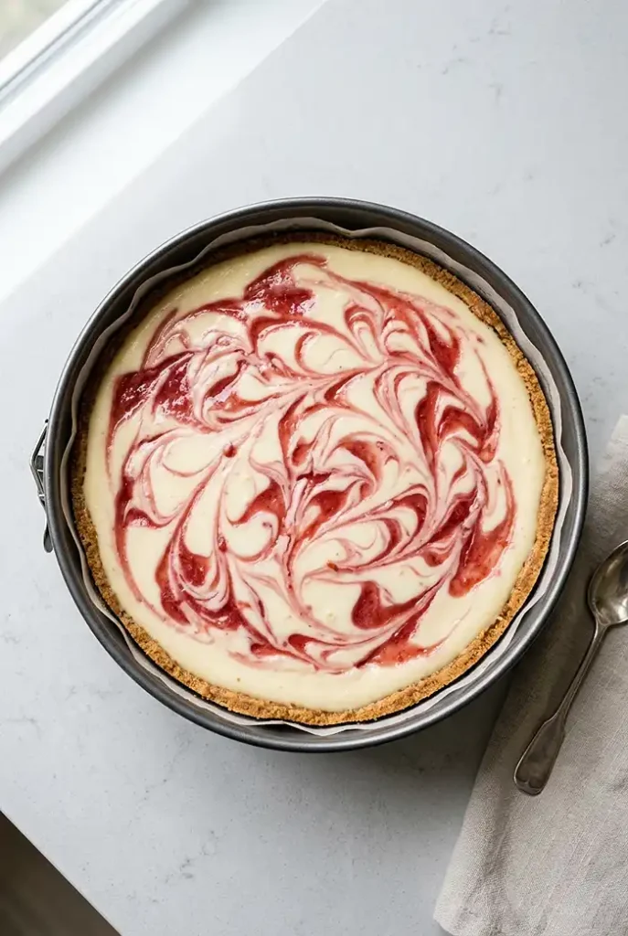 Strawberry Swirl Cheesecake Recipe