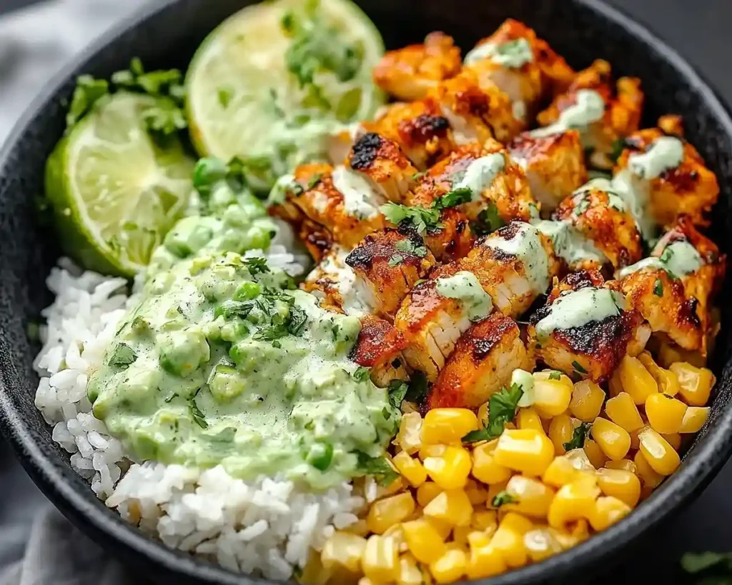 Street Corn Chicken Rice Bowl