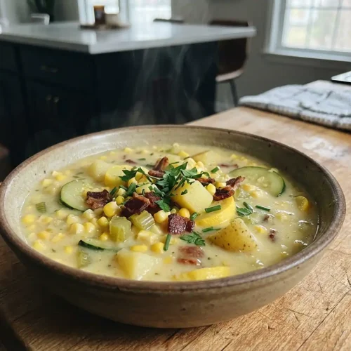 Summer Corn and Zucchini Chowder 2 Summer Corn and Zucchini Chowder