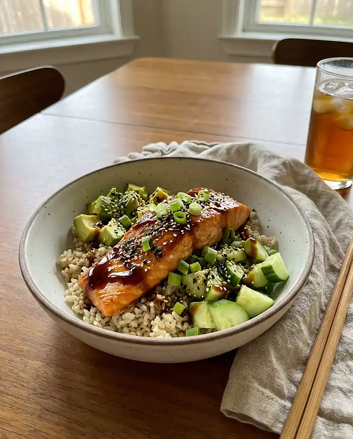 15-Minute Teriyaki Salmon Bowls 5 15-Minute Teriyaki Salmon Bowls Recipe