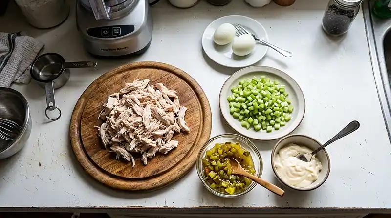 4 Ingredients for chick-fil-a chicken salad