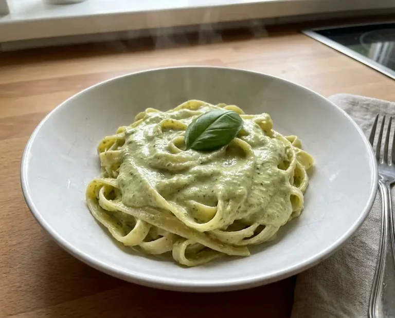 5-Ingredient Creamy Pesto Pasta