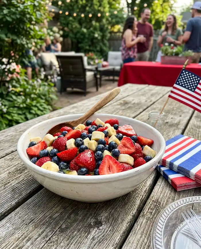5-ingredient 4th of July Fruit Salad