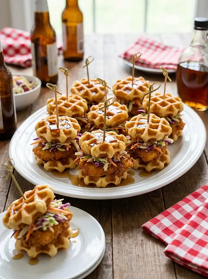 5-ingredient Chicken and Waffle Sliders
