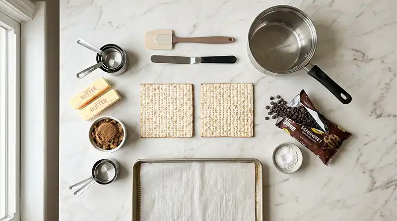 5 ingredients for Matzo Crack