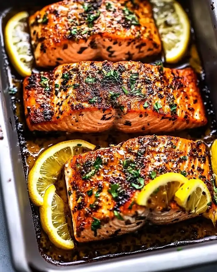 Baked Lemon Garlic Butter Salmon