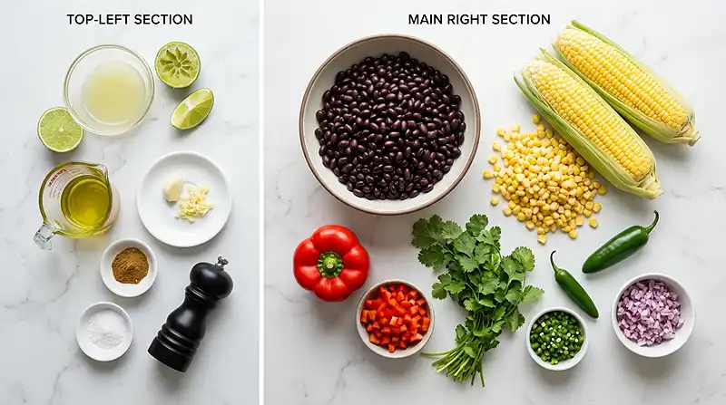 Black Bean and Corn Salad Ingredients