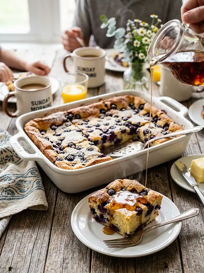 Blueberry Buttermilk Pancake Casserole Recipe