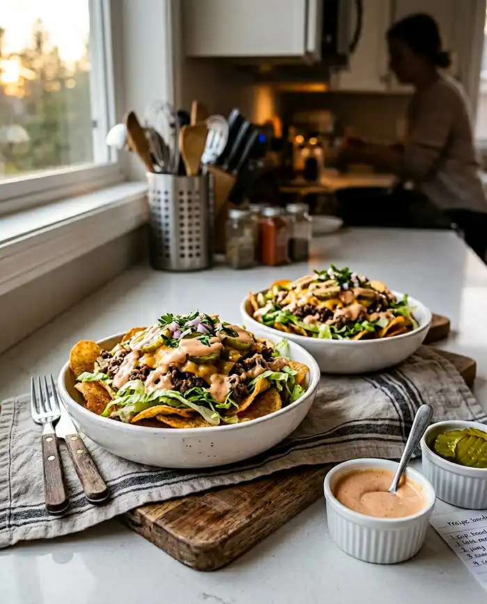 Burger Bowls on table