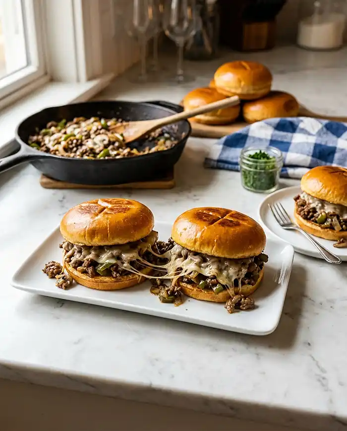 Gordon Ramsay Philly Cheesesteak Sloppy Joes Recipe
