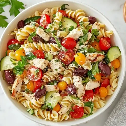 Greek Chicken Pasta Salad