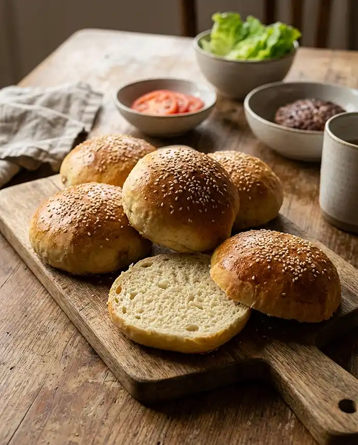Healthy Homemade Burger Buns