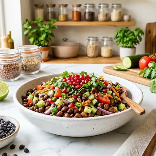 High Protein Black Chickpeas Salad