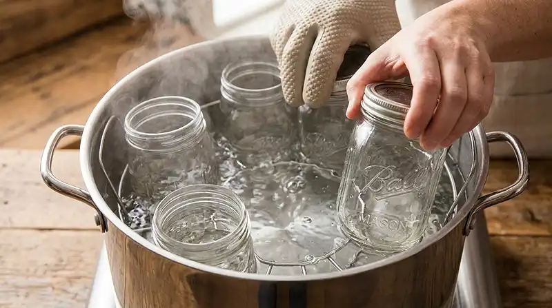 Homemade Rhubarb Jam Process