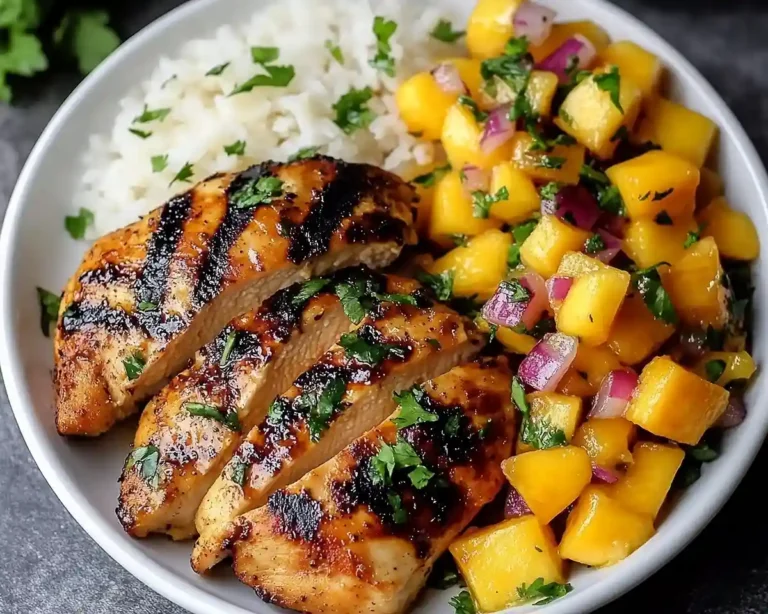 Honey Lime Chicken with Mango Salsa