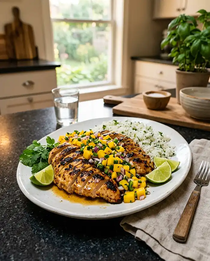 Honey Lime Chicken with Mango Salsa Recipe