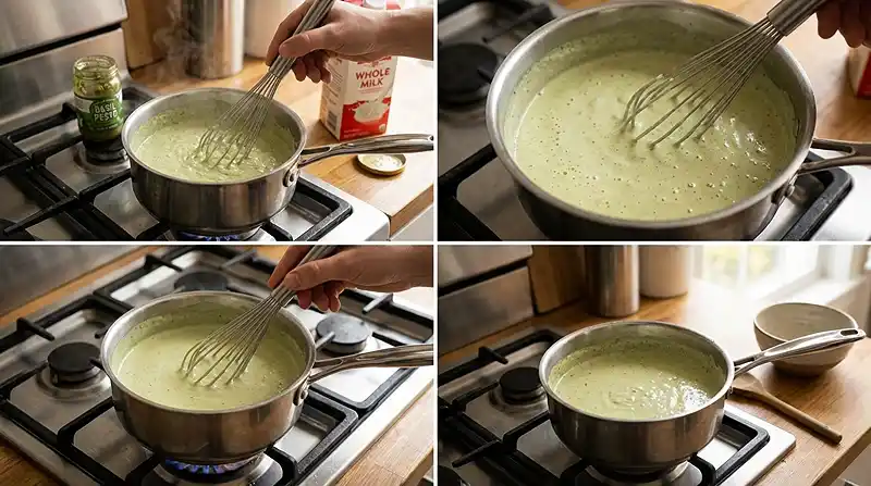 How to Make 5-Ingredient Creamy Pesto Pasta