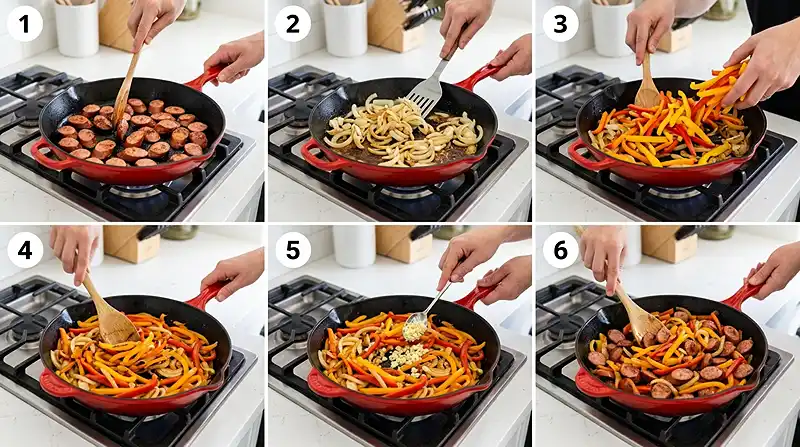 How to Make 5-Ingredient Sausage and Pepper Skillet in 20 min