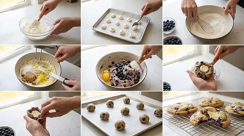 How to Make Blueberry Cheesecake Cookies