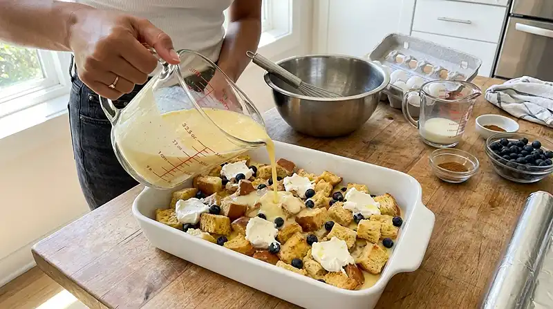 How to Make Blueberry French Toast casserole