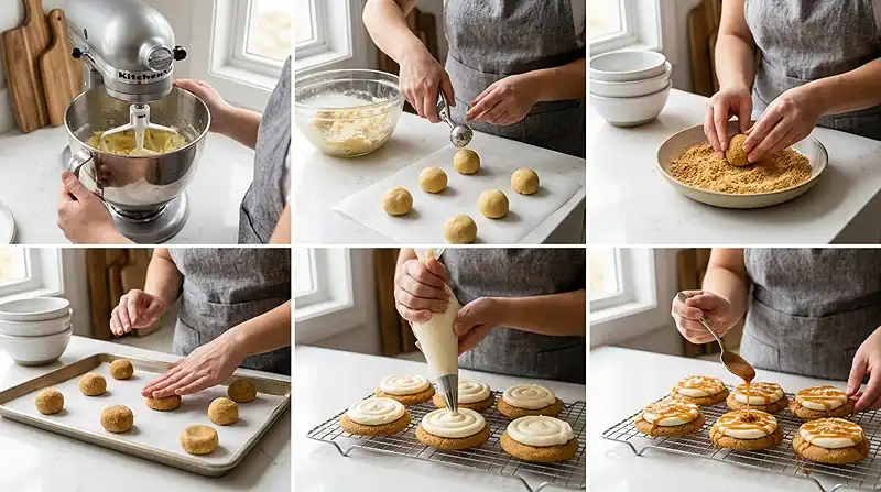 How to Make Crumbl Salted Caramel Cheesecake Cookies