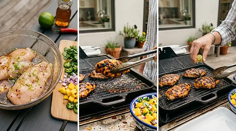 How to Make Honey Lime Chicken with Mango Salsa