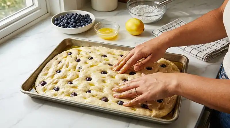 How to Make Lemon Blueberry Focaccia Bread