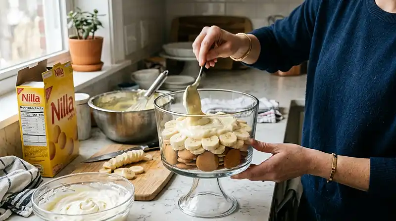 No-Bake Banana Pudding Trifle 4 How to Make No-Bake Banana Pudding Trifle