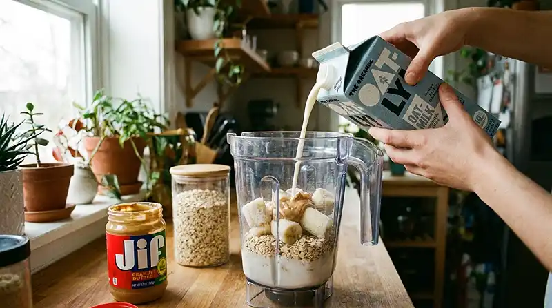 How to Make Peanut Butter Oatmeal Smoothie