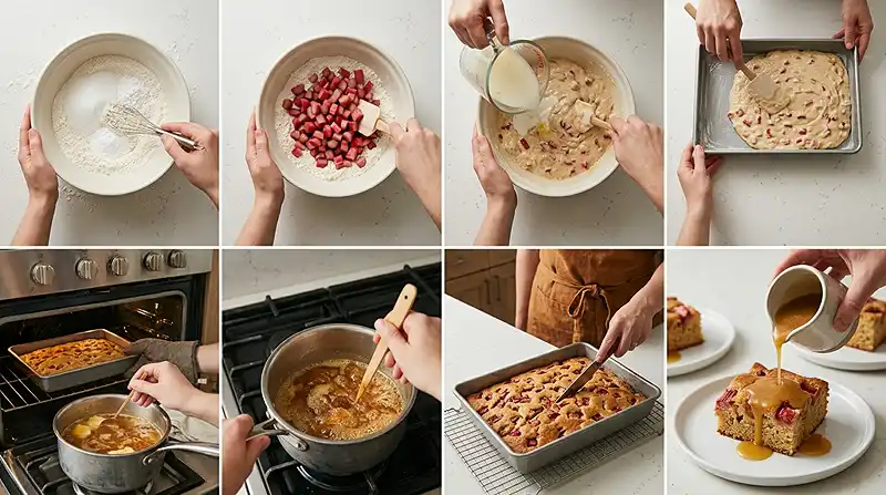 How to Make Rhubarb Cake Butter Sauce