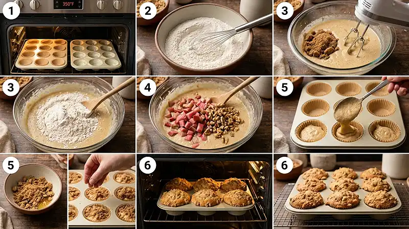 How to Make Rhubarb Muffins