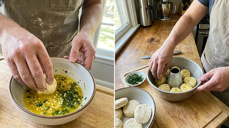 Pull-Apart Garlic Herb Bread 4 How to Make pull apart garlic bread recipe