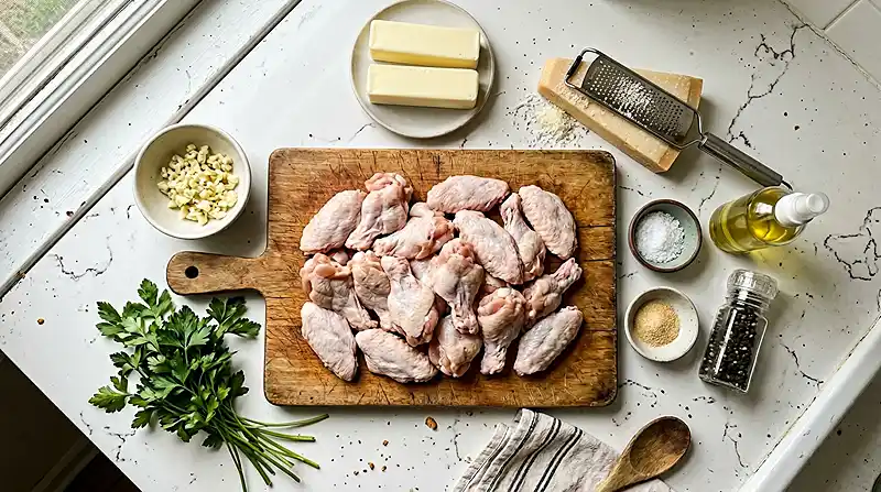 Air Fryer Garlic Parmesan Wings 3 Ingredients for Air Fryer Garlic Parmesan Wings