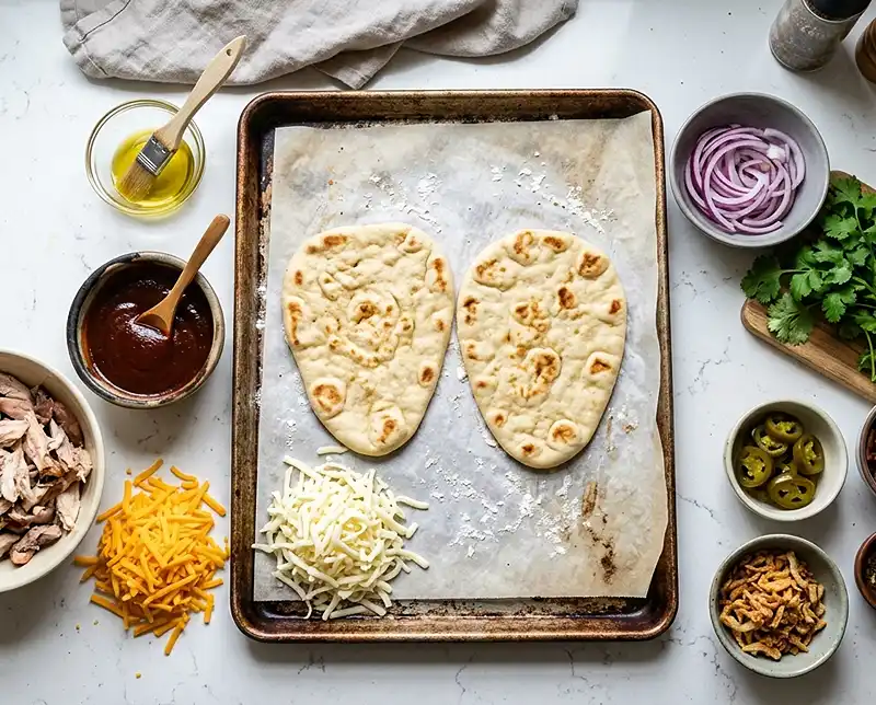 Ingredients for Chicken Flatbread Pizza