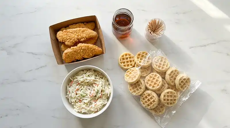 Ingredients for Chicken and Waffle Sliders