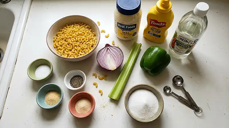 Ingredients for Classic Macaroni Salad