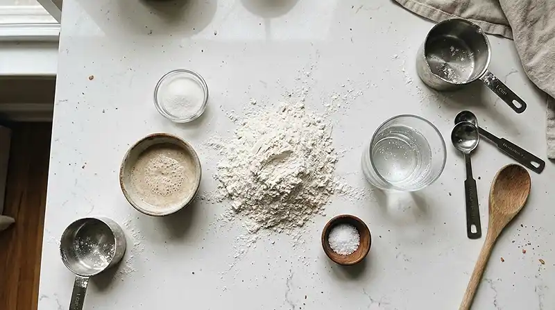 Ingredients for Crusty French Bread