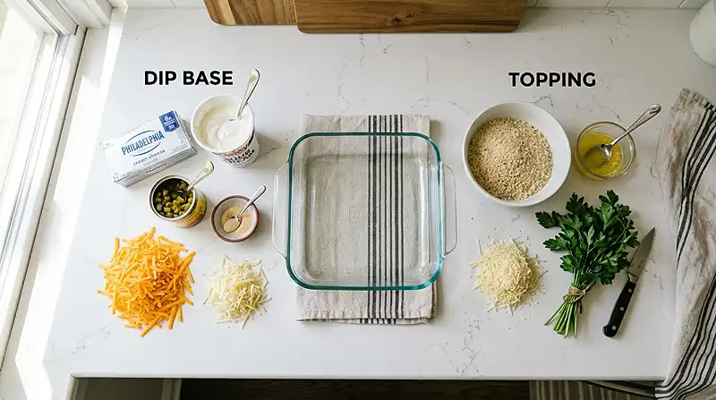Ingredients for Jalapeño Popper Dip
